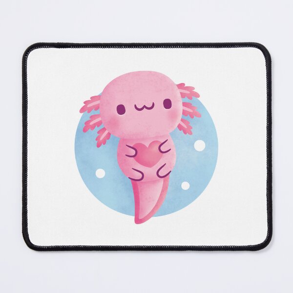 Item preview, Cute Axolotl Hugging Heart designed and sold by rustydoodle.
