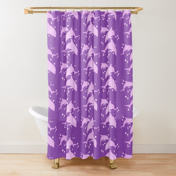 Pink Dolphins Shower Curtain