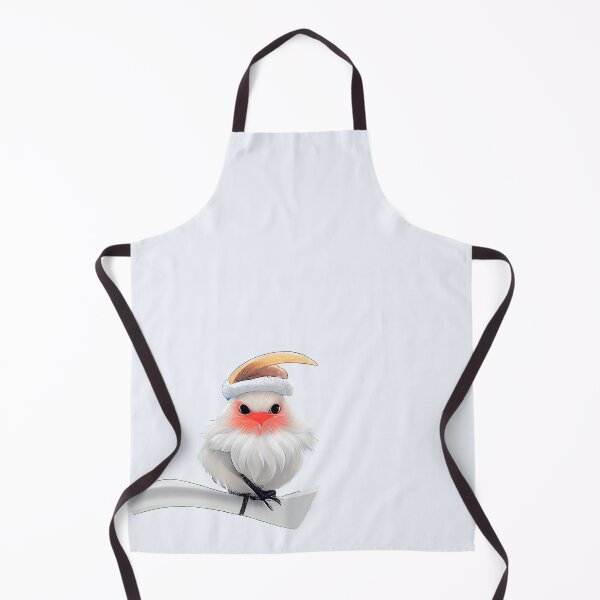 Item preview, Christmas fluffy bird in a Santa Claus hat sits on a snow designed and sold by KOTOdesign.