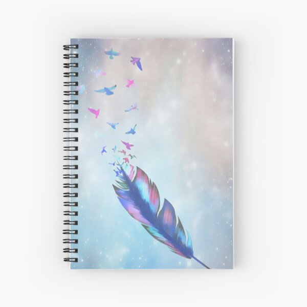 Feathered birds Spiral Notebook
