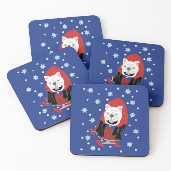 Item preview, Snow Skateboard Dog Pug Bulldog Sport Cool Snow Star designed and sold by CreaVisArt.