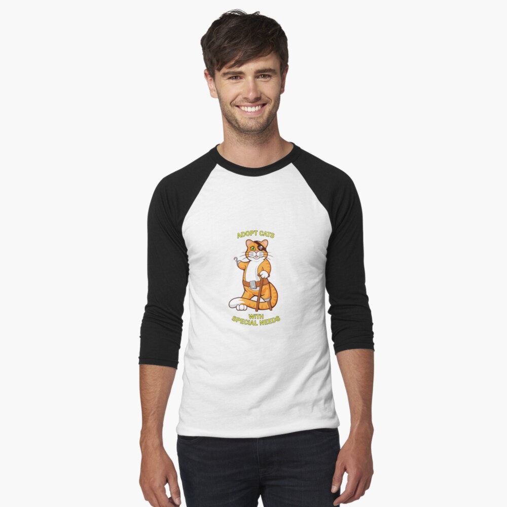 Item preview, Baseball ¾ Sleeve T-Shirt designed and sold by Catinorbit.