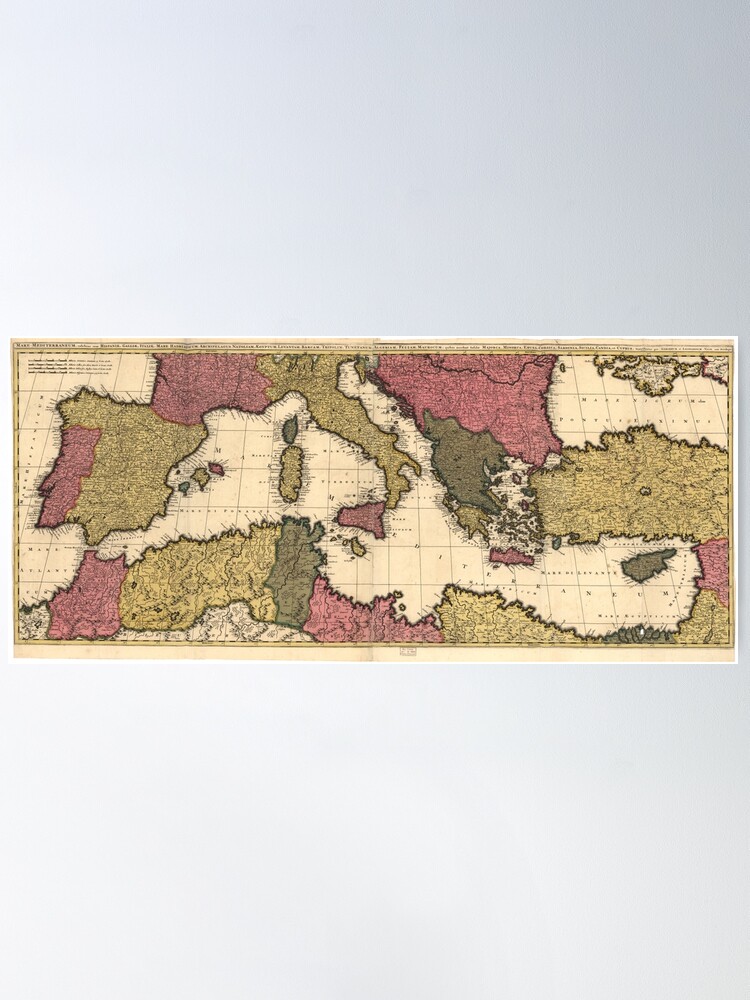 Historic Map of Mediterranean Sea Region - Sanson 1680 - Maps of the Past