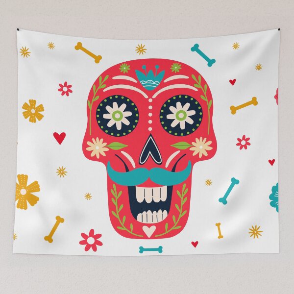 Item preview, Dia de los muertes skull. Mexican Day of the Dead.  designed and sold by CoCoArt-Ua.