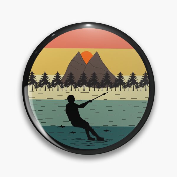 Item preview, Barefoot Water-skiing Freestyle Water Sport Vintage Retro designed and sold by CuteDesigns1.