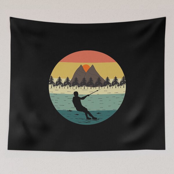 Item preview, Barefoot Water-skiing Freestyle Water Sport Vintage Retro designed and sold by CuteDesigns1.