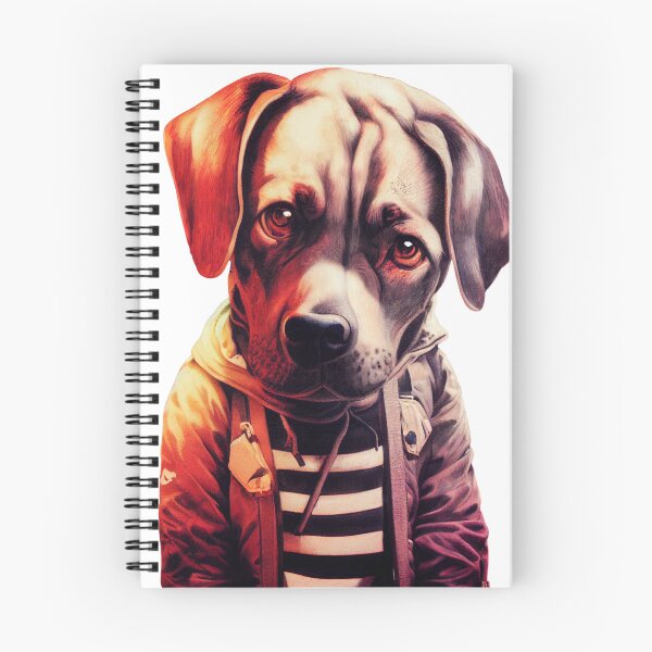 Item preview, Dog wearing black and white striped shirt and coat designed and sold by keyd-studio.