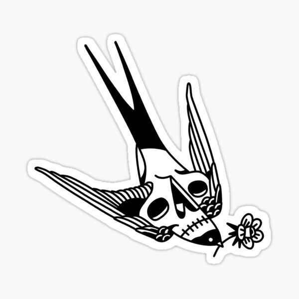"swallow old school" Sticker for Sale by grizagrizagriza Redbubble