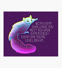 "Every Day You're Leveling Up" Flying Space Squirrel Photographic Print