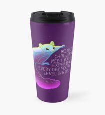 "Every Day You're Leveling Up" Flying Space Squirrel Travel Mug