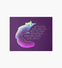 "Every Day You're Leveling Up" Flying Space Squirrel Art Board