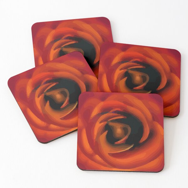 Item preview, Abstract Deep Orange Red Rose designed and sold by Unaiza Khalid.