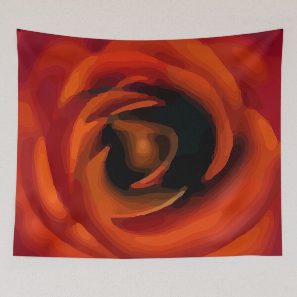 Item preview, Abstract Deep Orange Red Rose designed and sold by Unaiza Khalid.