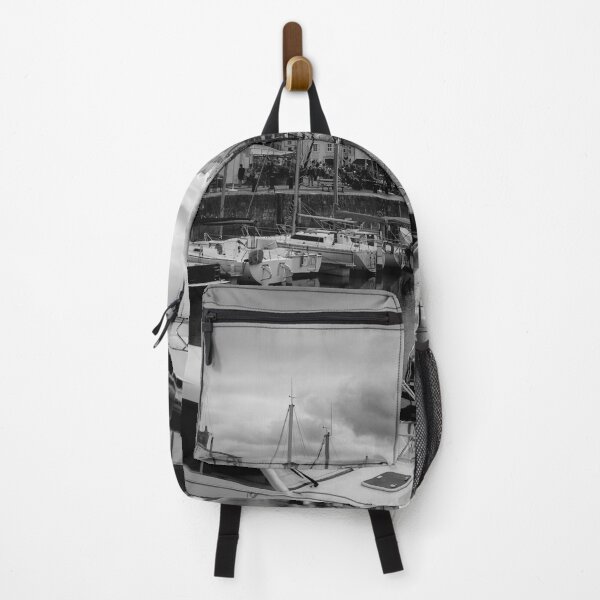 Item preview, View on the harbor of Saint-Martin-de-Ré in black and white designed and sold by FotoMahieu.