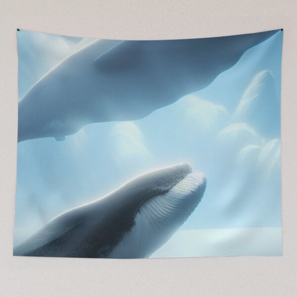 Item preview, 'Fantasy Background Asset - The Whale in the Cloud' designed and sold by Bako24.