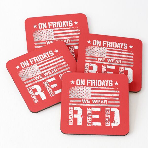 Item preview, On Fridays We Wear Red Friday Remember Everyone Deployed American Flag Vintage designed and sold by JoyCreww.