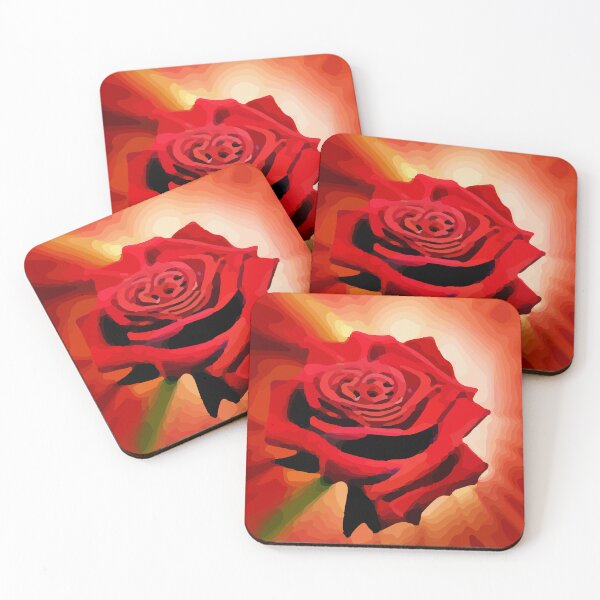Item preview, Abstract  Deep Red Orange Rose designed and sold by Unaiza Khalid.