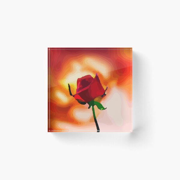 Item preview, Abstract Deep Red Rose Bud designed and sold by Unaiza Khalid.