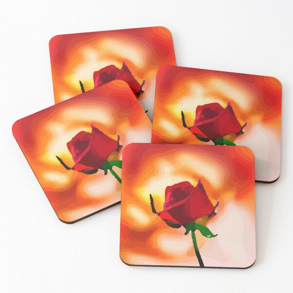 Item preview, Abstract Deep Red Rose Bud designed and sold by Unaiza Khalid.