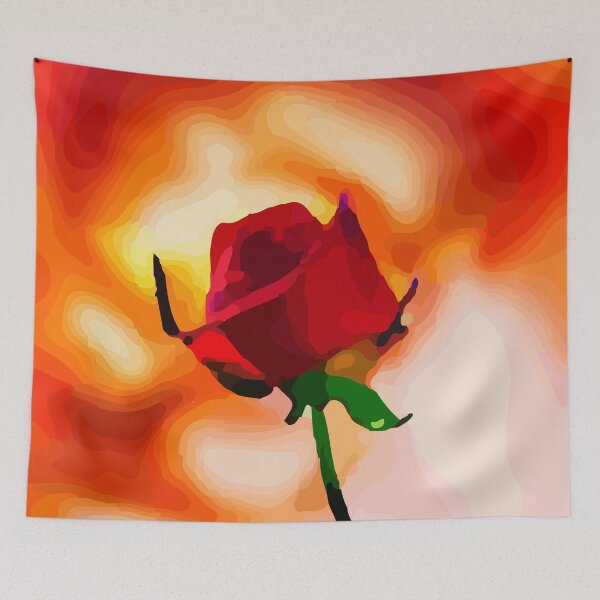 Item preview, Abstract Deep Red Rose Bud designed and sold by Unaiza Khalid.