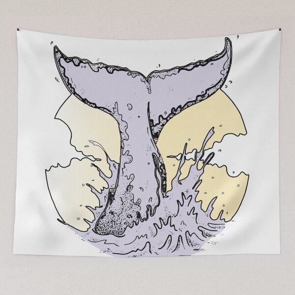 Item preview, whale hello tail, ocean wave designed and sold by XXgooddeedXX.