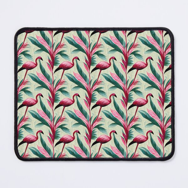 Item preview, Vintage Flamingo and Tropical Leaves - South American Bird designed and sold by madtoyman.