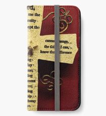 Cross - Serenity prayer iPhone Wallet/Case/Skin