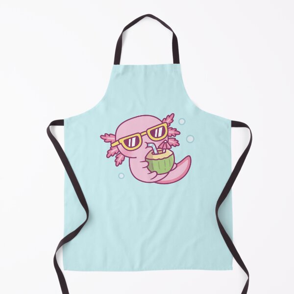 Item preview, Cute Axolotl Chilling With Coconut Water designed and sold by rustydoodle.