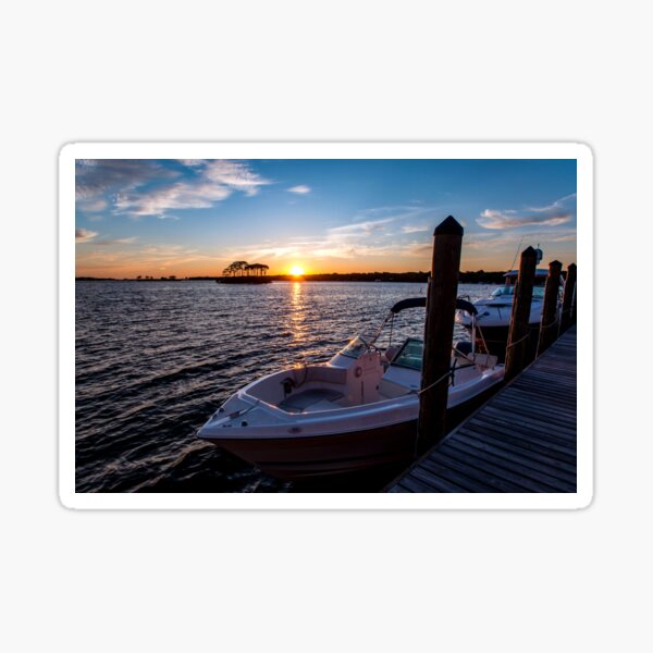 Sunset from the Boat Dock Sticker