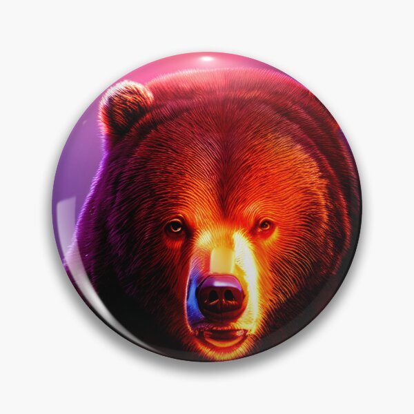 Item preview, portrait of bear boss in neon light #2 designed and sold by supeart.