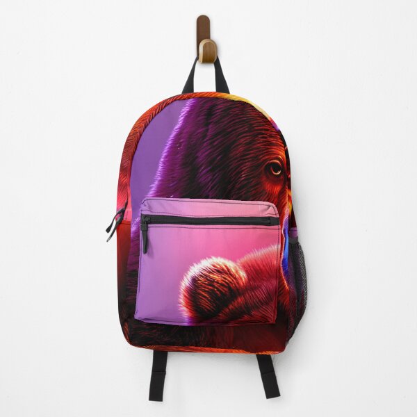Item preview, portrait of bear boss in neon light #2 designed and sold by supeart.