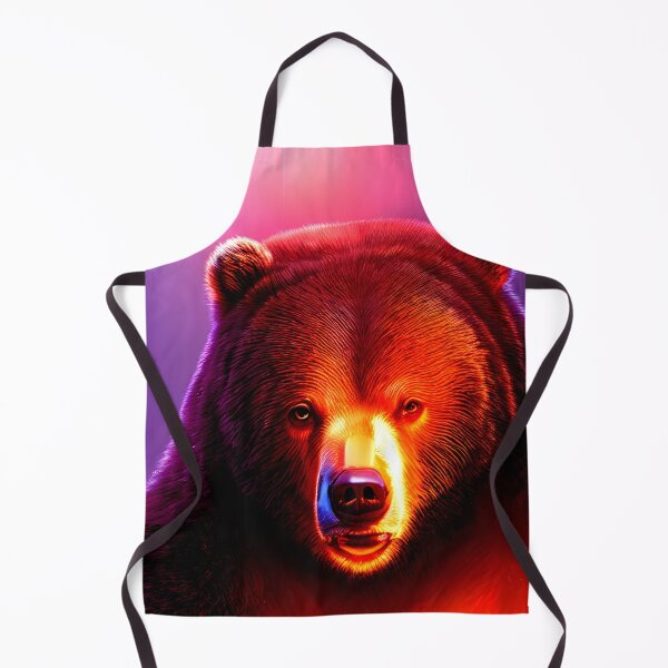 Item preview, portrait of bear boss in neon light #2 designed and sold by supeart.
