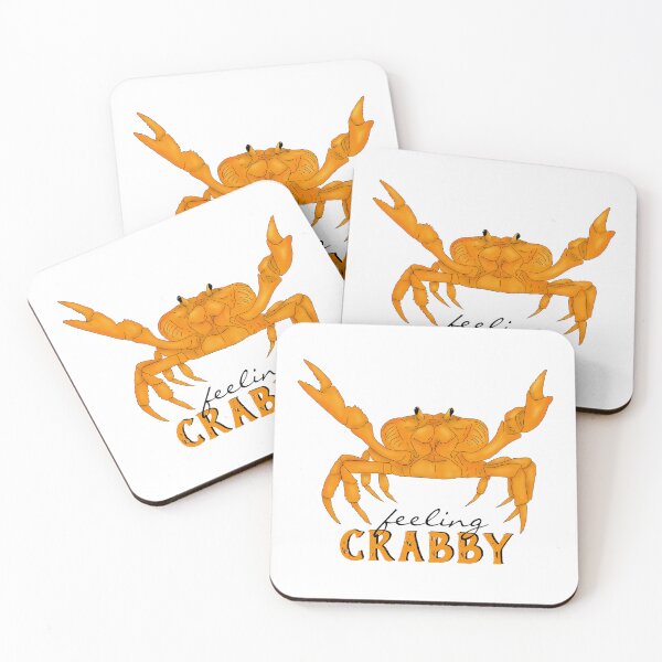Item preview, Feeling Crabby, orange crab designed and sold by HRSCreates.