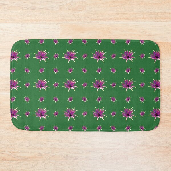 Item preview, Purple Flower Pattern - Wild Salsify on Moss Green designed and sold by sleepingdogprod.