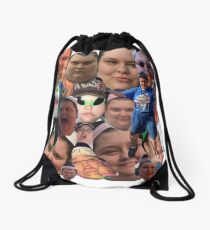 Christine Sydelko Collage Drawstring Bag