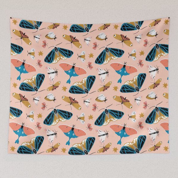 Item preview, Butterflies and Moths in peach puff designed and sold by tanyadistudio.