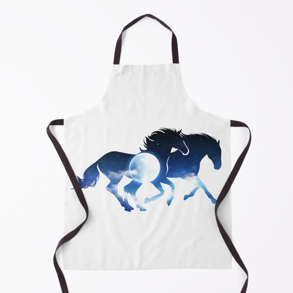Item preview, Wild horses with cloudy moon background designed and sold by Brownies22.