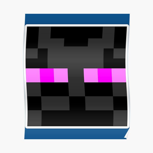 Minecraft Enderman Head Poster For Sale By Palazo Redbubble