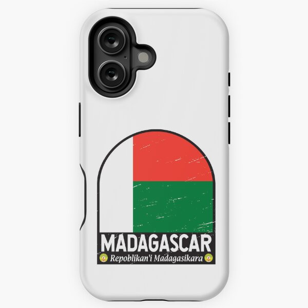Item preview, Madagascar Flag Emblem Distressed Vintage designed and sold by KrisSidDesigns.