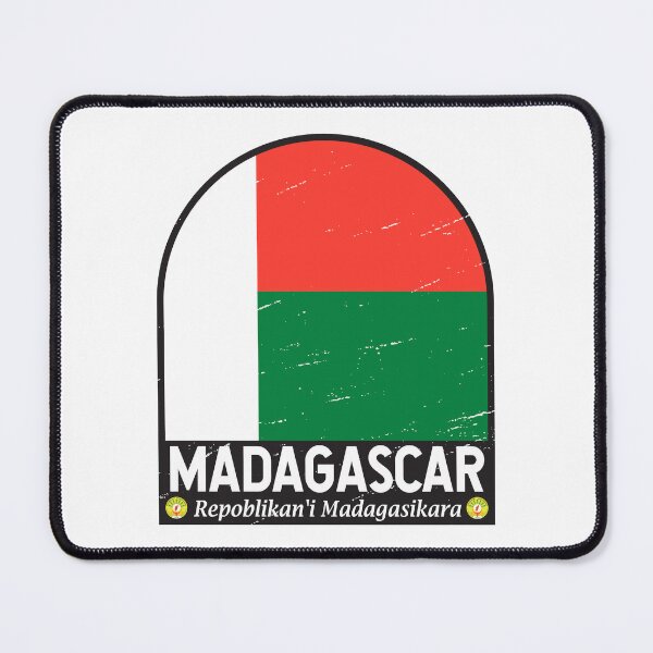 Item preview, Madagascar Flag Emblem Distressed Vintage designed and sold by KrisSidDesigns.