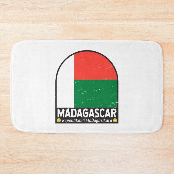 Item preview, Madagascar Flag Emblem Distressed Vintage designed and sold by KrisSidDesigns.