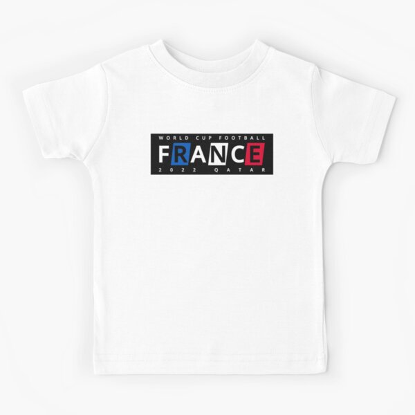 Coupe Du Monde 2022 Football - Drapeau Français (Texte Noir) | Kids T-Shirt