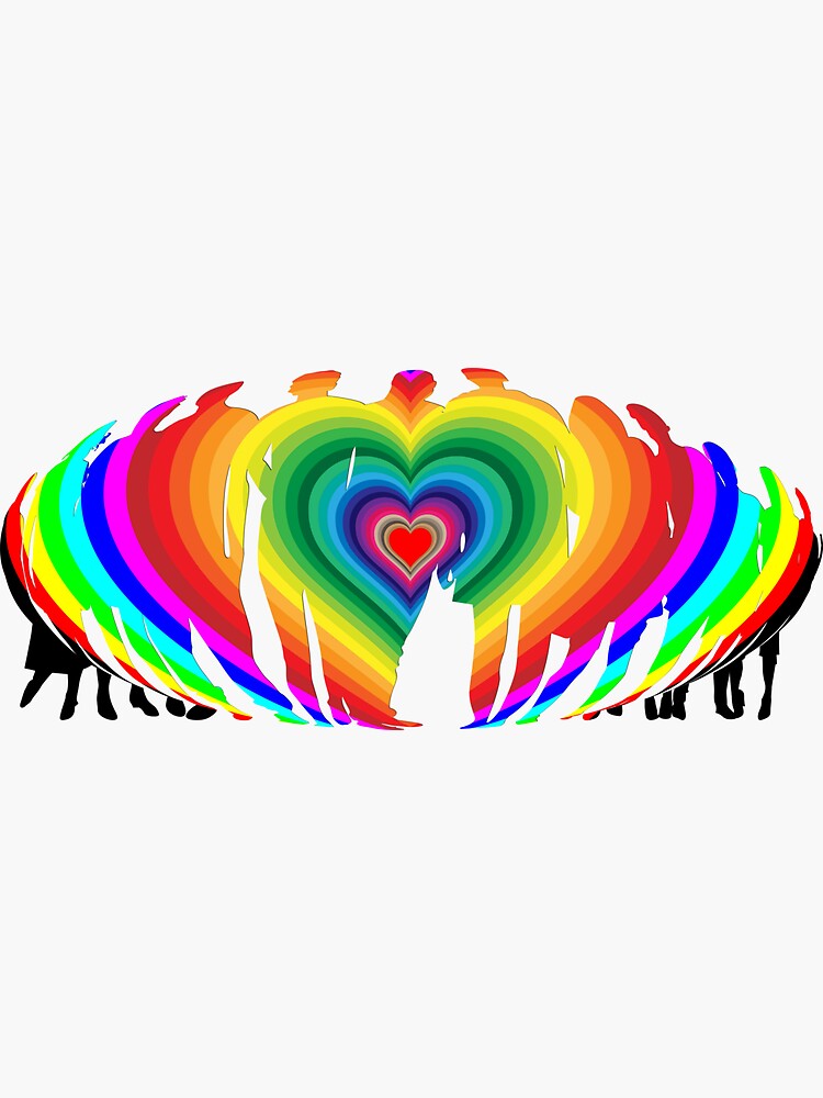 " rainbow family" Sticker for Sale by GRATULACJE Redbubble