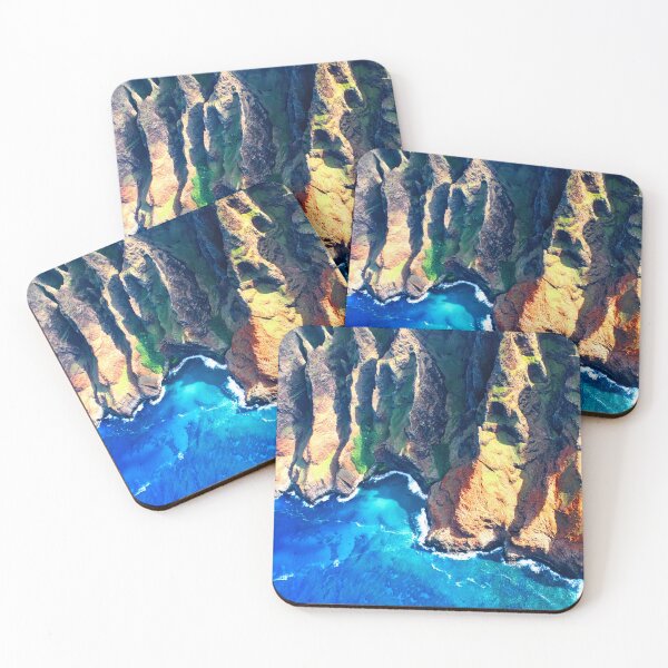 Item preview, Aerial view of the Napali Coastline in Hawaii designed and sold by Rocky Mountain Artistry.