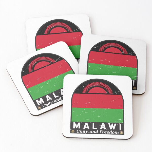 Item preview, Malawi Flag Emblem Distressed Vintage designed and sold by KrisSidDesigns.