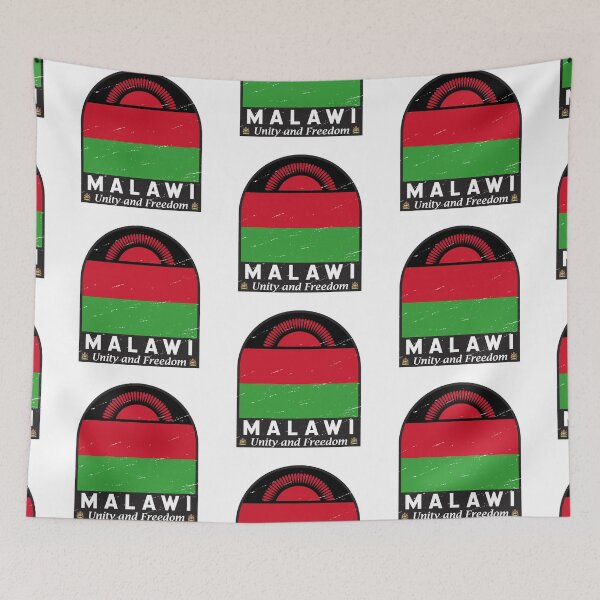Item preview, Malawi Flag Emblem Distressed Vintage designed and sold by KrisSidDesigns.