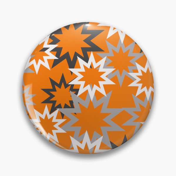 Item preview, Graphic star pattern - orange black white silver designed and sold by Graphic-Color.