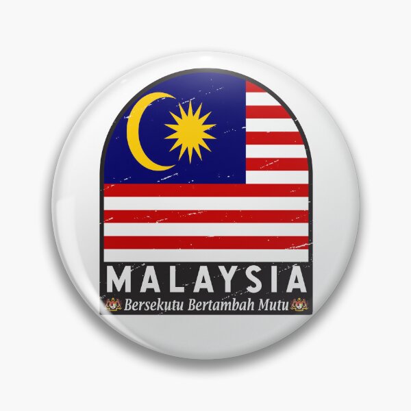 Item preview, Malaysia Flag Emblem Distressed Vintage designed and sold by KrisSidDesigns.