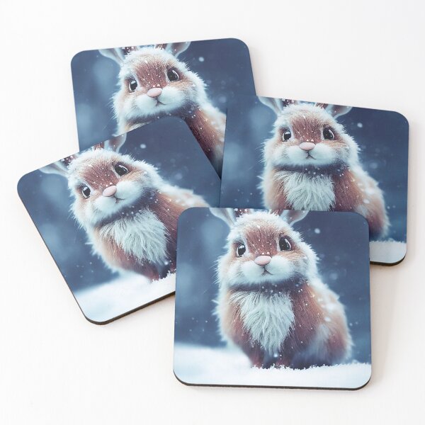Item preview, Winter Bunny Artwork designed and sold by AnuGoldPrints.