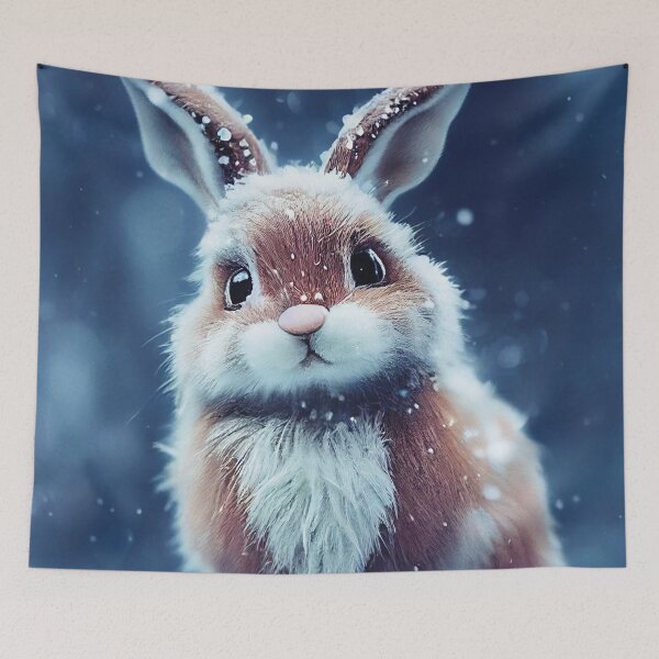 Item preview, Winter Bunny Artwork designed and sold by AnuGoldPrints.